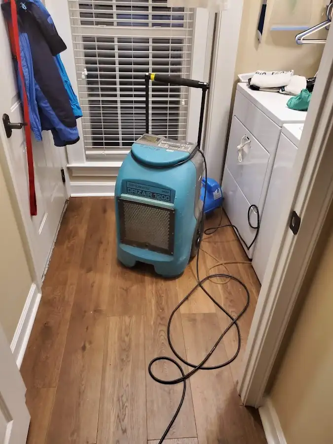Commercial dehumidifier deployed for Flood Damage Cleanup in Austin